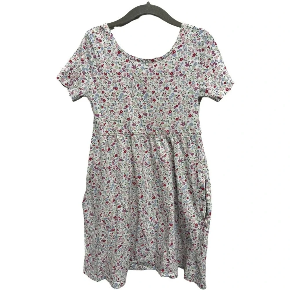 Old Navy Girls Floral Short Sleeve Dress Small 6-7 Cottagecore Spring